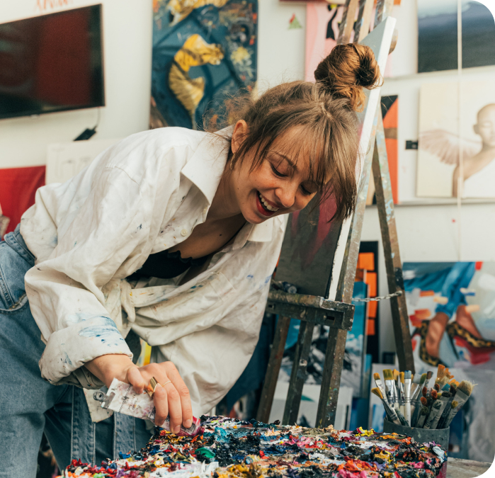 Person painting